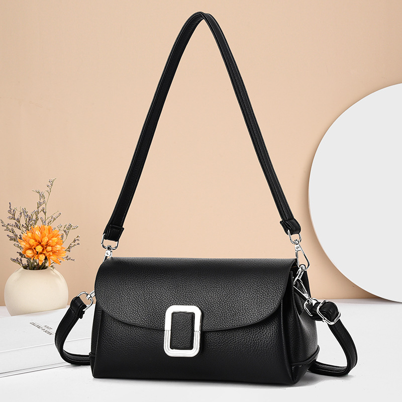 Mala kvadratna torba, unisex stil, PU koža, crossbody torba preko ramena, poliester podstava, zatvaranje poklopcem, jedan remen