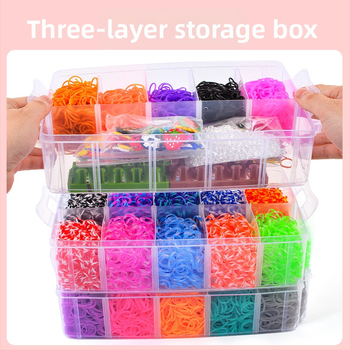 Τριών επιπέδων DIY μηχανή ύφανσης λαστιχίων για παιδιά – εκπαιδευτικό παιχνίδι συναρμολόγησης, Υλικό TPR, κατάλληλο για ηλικίες 7–14