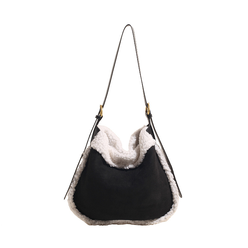 Semišna Tote torba s urbanim minimalističkim stilom, zatvaranje na zip, podstava od poliestera, horizontalni kvadratni oblik