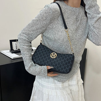 Geantă PU pătrată, crossbody, cu fermoar, căptușeală din poliester, buzunar pentru telefon