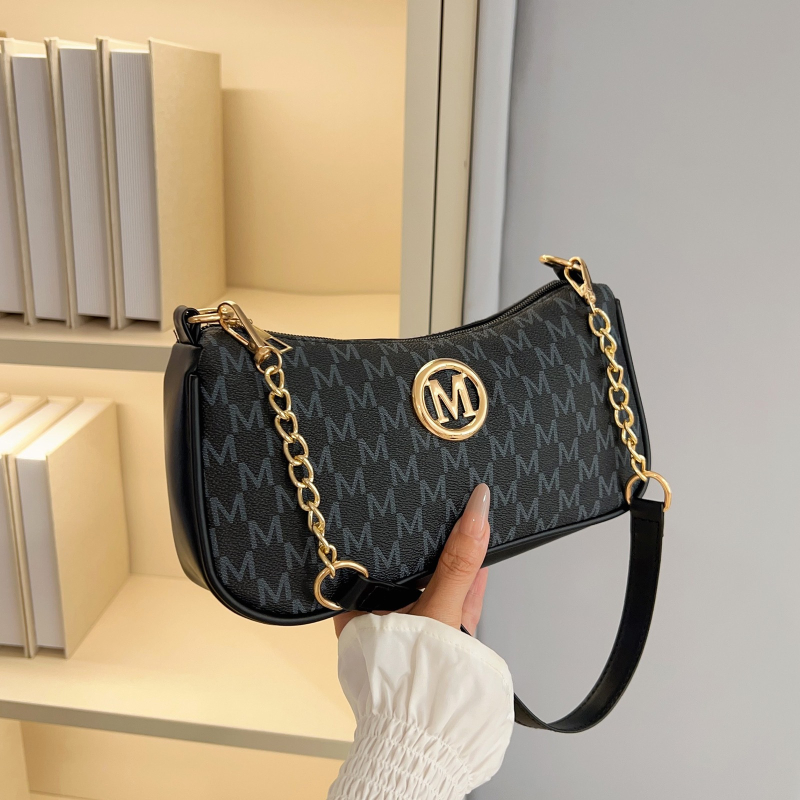 Geantă PU pătrată, crossbody, cu fermoar, căptușeală din poliester, buzunar pentru telefon