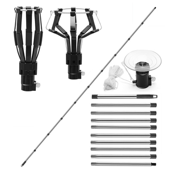 Shuke nehrđajući čelik alat za zamjenu žarulje s usisnom čašom, rastavljivi 4-dijelni set