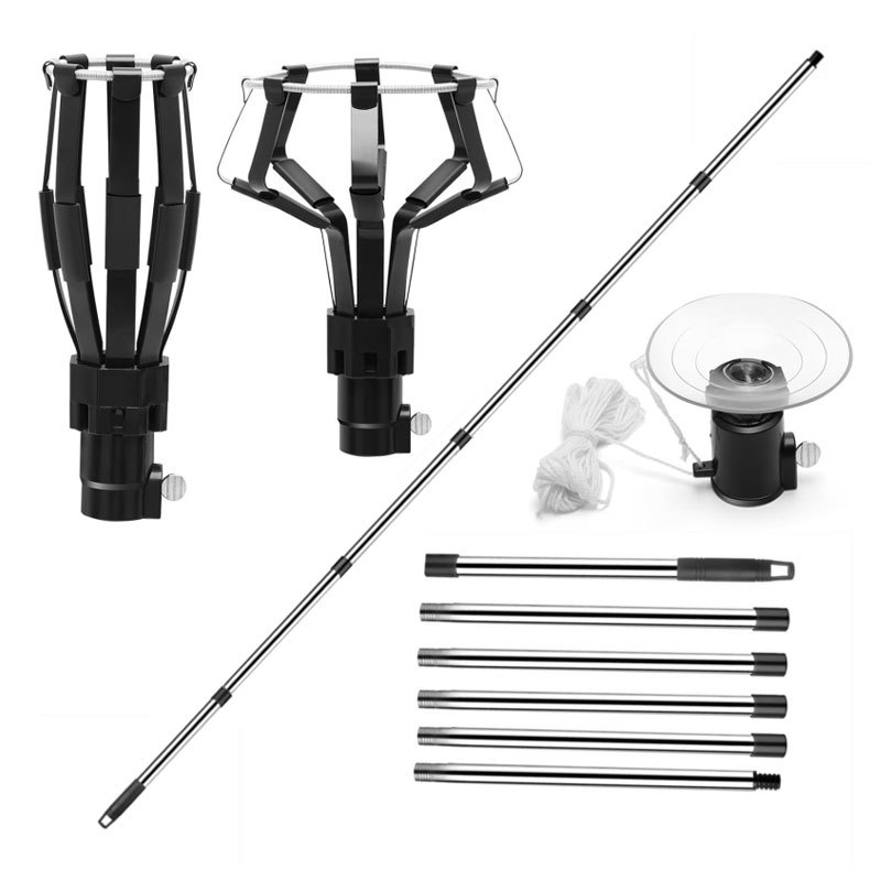 Shuke nehrđajući čelik alat za zamjenu žarulje s usisnom čašom, rastavljivi 4-dijelni set