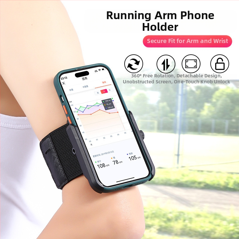 Držiak na telefón na zápästie pre beh – Unisex, Plastový, Všeobecný štýl (Stojan pre živé prenosy)