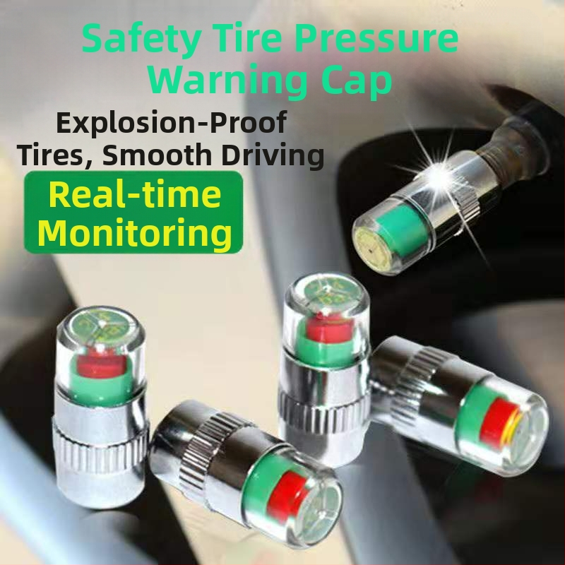 Метална капачка за предупреждение на налягането в гумите, диапазон 2,4 bar, цветен дисплей, мониторинг на налягането