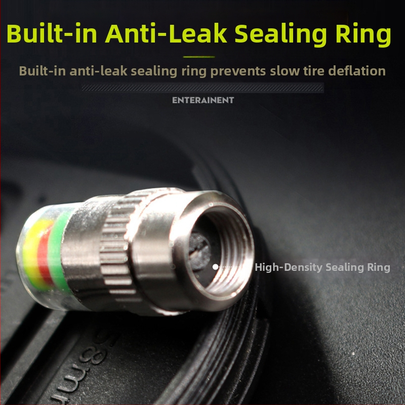 Метална капачка за предупреждение на налягането в гумите, диапазон 2,4 bar, цветен дисплей, мониторинг на налягането