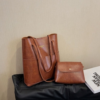 Γυναικεία Τσάντα Tote με αστικό μινιμαλισμό, PU υλικό, σχήματος κάδου, μαγνητικό κούμπωμα (PU, Tote bag, bucket-type, magnetic buckle, urban minimalist design)