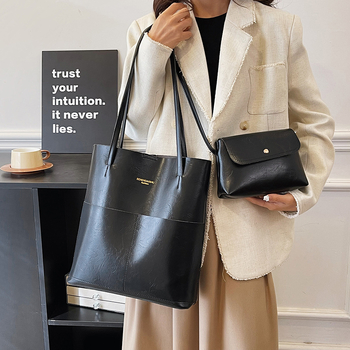 Γυναικεία Τσάντα Tote με αστικό μινιμαλισμό, PU υλικό, σχήματος κάδου, μαγνητικό κούμπωμα (PU, Tote bag, bucket-type, magnetic buckle, urban minimalist design)