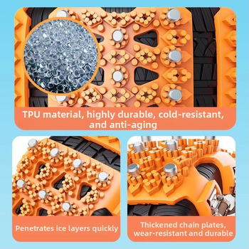 TPU αλυσίδες χιονιού ελαστικών για αυτοκίνητα και SUV – καθολικές, πλήρης κάλυψη, αντιολισθητικό για τον χειμώνα