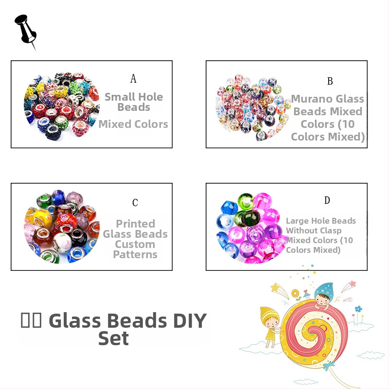 DIY súprava korálok na náramky a náhrdelníky – sklenené glazované korálky s veľkým otvorom, mäkká hlina Shamballa diamantové korálky; Typ: voľné korálky; Materiál: sklo/glazúra; Ošetrenie: kalenie, vypaľovanie farieb, pokovovanie