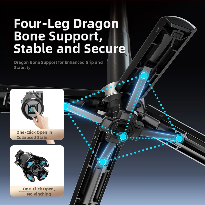 Мини магнитен Bluetooth селфи стик с телескопичен държач и MagSafe ръкохватка – анти-трептене