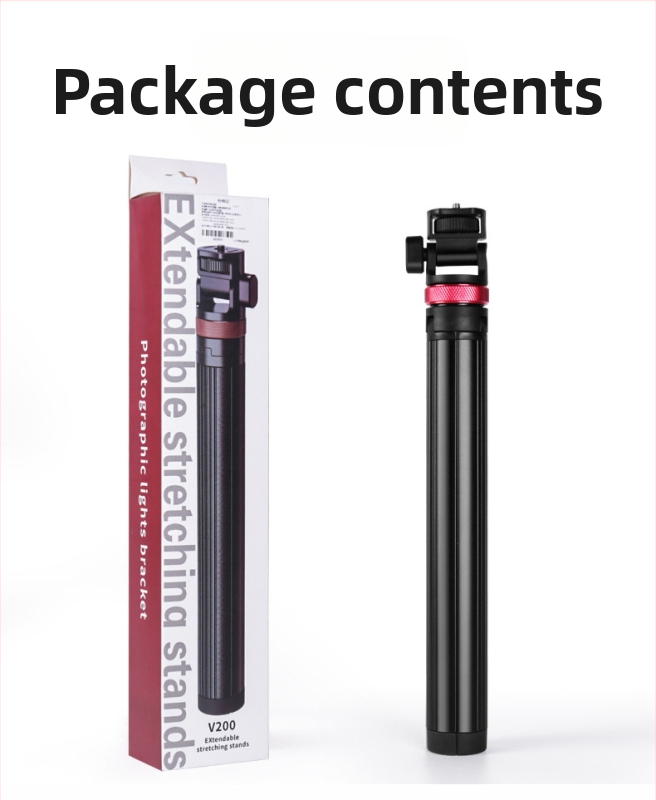 Selfie stick pentru telefon mobil cu suport de iluminare telescopic din aliaj de aluminiu și trepied portabil pentru live streaming