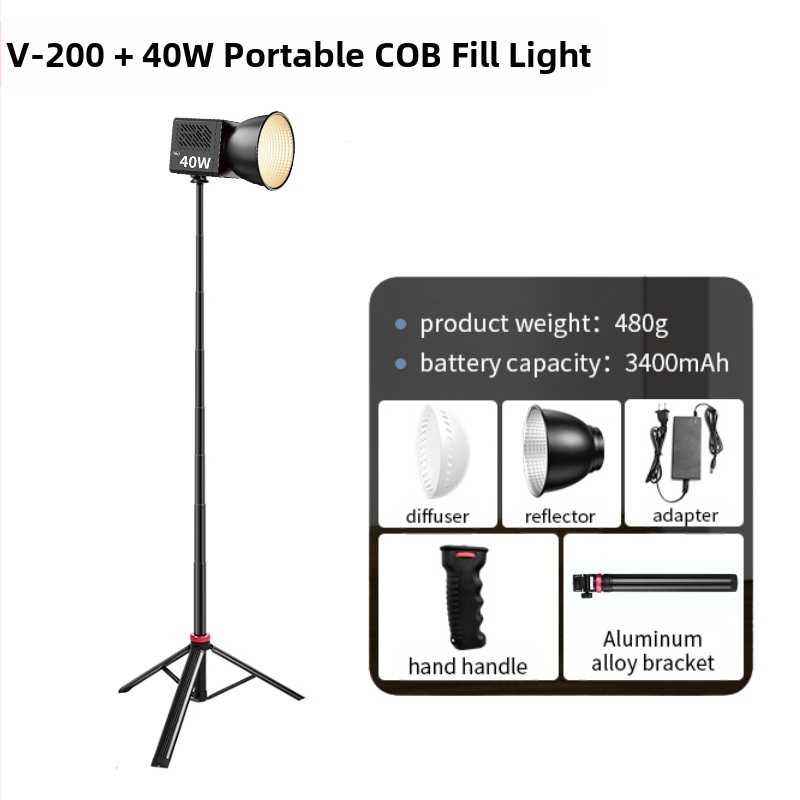 Selfie stick pentru telefon mobil cu suport de iluminare telescopic din aliaj de aluminiu și trepied portabil pentru live streaming