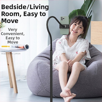 Безжична зарядна стойка за телефон и таблет, подова алуминиева конструкция, универсална