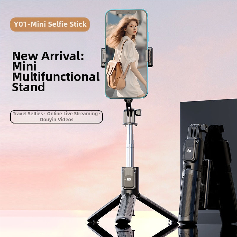 Мини Bluetooth селфи стик с преносим трипод за телефон — алуминиева сплав, без марка, основен пазар: Други