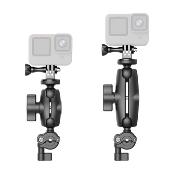 Baza za retrovizor motocikla s nosačem za telefon i akcijsku kameru | Materijal: najlon + vlakna | Model: GP377A-L/GP377B-L | Kompatibilno s GoPro, Insta360, DJI, Xiaoyi | Moguć ispis logotipa