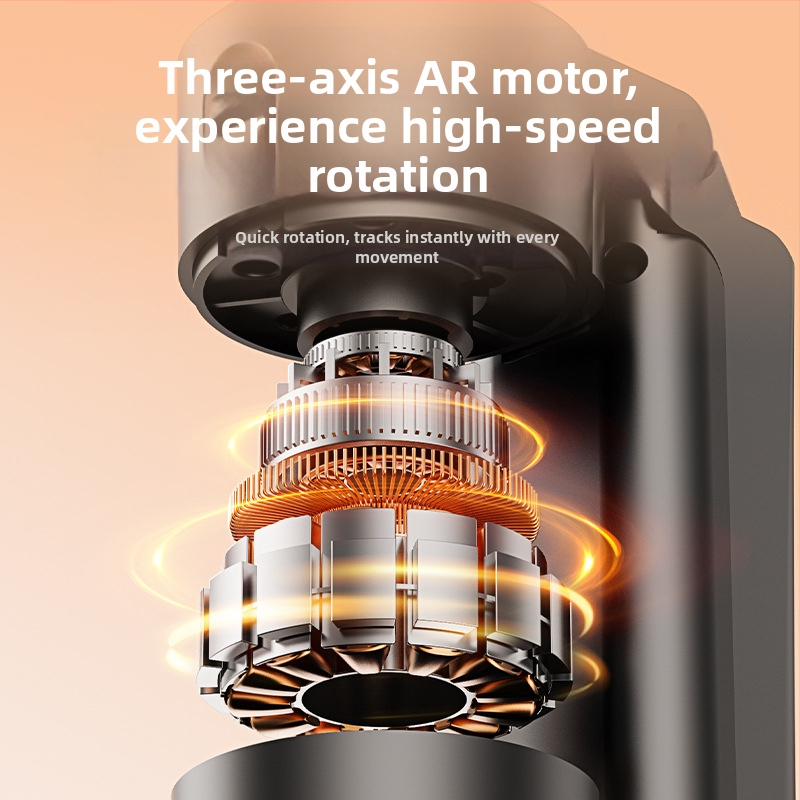 Selfie lazda su AI veido sekimo funkcija ir integruotu kameros laikikliu, aliuminio lydinys, vertikali 360° rotacija, horizontali 180° rotacija, svoris 620 g