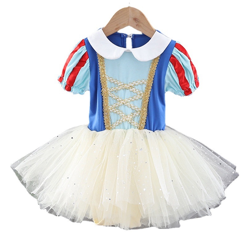 Детски балетен сценичен костюм с пола от тюл, Modal плат 80%, меко обработване, принцес стил.
