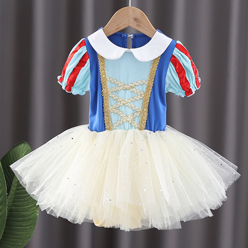 Детски балетен сценичен костюм с пола от тюл, Modal плат 80%, меко обработване, принцес стил.