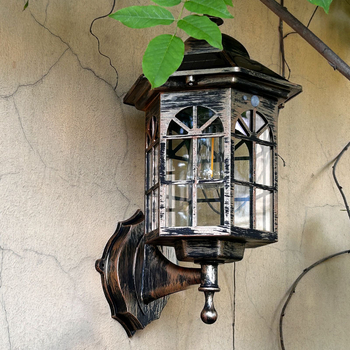 Ηλιακή εξωτερική επιτοίχια λάμπα LED με νήμα tungsten, αδιάβροχη ευρωπαϊκού στυλ – διακόπτης επαγωγής, <5W, 6–12 ωρών λειτουργίας, 10000 ωρών ζωής