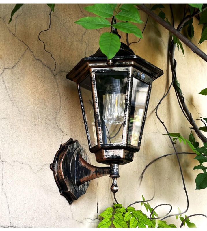 Solarna vanjska zidna svjetiljka LED tungsten filament, vodootporna europskog stila – indukcijski prekidač, <5W, radno vrijeme 6–12 sati, vijek 10000 sati