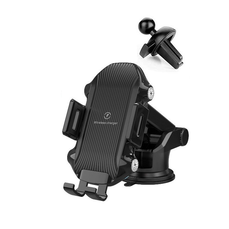 Универсален държач за телефон за автомобилен въздуховод с безжично зареждане 15W, сензорна активизация, QC3.0, 5V3A