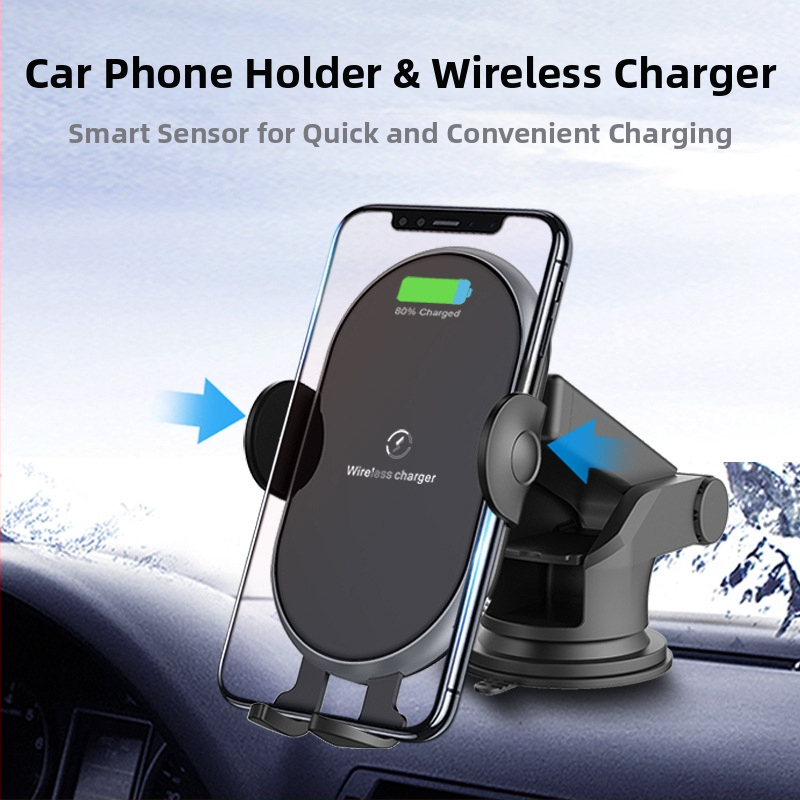 Univerzálny držiak do auta na výduch ventilácie s bezdrôtovým 15W rýchlym nabíjaním, senzorové ovládanie, výstup 5V3A, QC3.0