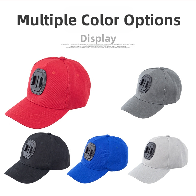 Baseballová čiapka pre GoPro, Yi a SJCam akčné kamery – predĺžený okraj, Khaki značka, s tlačeným logom