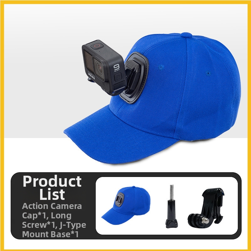 Baseball kapa za GoPro, Yi i SJCam akcijske kamere - produženi obod, Khaki marka, s ispisanim logom