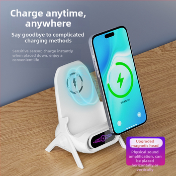 Ασύρματος φορτιστής για κινητά τηλέφωνα με βάση γραφείου για οριζόντια ή κατακόρυφη χρήση, QC3.0, 2 A, 15 W, Γρήγορη φόρτιση