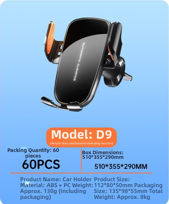 Držiak na telefón do auta s bezdrôtovým nabíjaním 15W, univerzálna kompatibilita, upevnenie na výduch vzduchu klipom, na navigáciu.