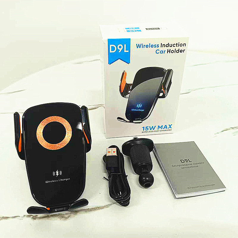 Držač za mobitel u automobilu s bežičnim punjenjem 15W, universalna kompatibilnost, snap-on montaža na otvor za ventilaciju, za navigaciju.