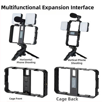 AY-49X Μίνι Φωτιστικό Διευκόλυνσης για Χειροκίνητη Χρήση με Επιτραπέζιο Στήριγμα, Ιδανικό για Ζωντανή Μετάδοση και Βιντεοσκόπηση, 5V, κάτω από 10W, Υποστηρίζει πολυάριθμες Κάμερες