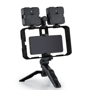 AY-49X Μίνι Φωτιστικό Διευκόλυνσης για Χειροκίνητη Χρήση με Επιτραπέζιο Στήριγμα, Ιδανικό για Ζωντανή Μετάδοση και Βιντεοσκόπηση, 5V, κάτω από 10W, Υποστηρίζει πολυάριθμες Κάμερες