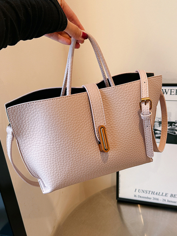 PU torbica, gradski minimalistički stil, horizontalni kvadratni oblik, zaključavanje, unutarnja džep za telefon