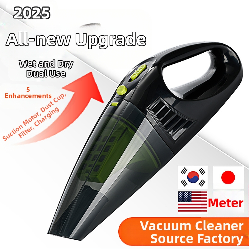 Nešiojamas drėgno ir sauso automobilio dulkių siurblys, 4500Pa siurbimo galia, 7.4V, 120W, belaidis, įkraunamas