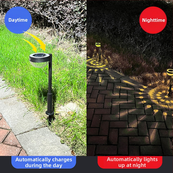 Εξωτερική ηλιακή λάμπα κήπου με LED, 0,5W, 1,2V, 6–12 ώρες λειτουργίας, μοντέλο DC666