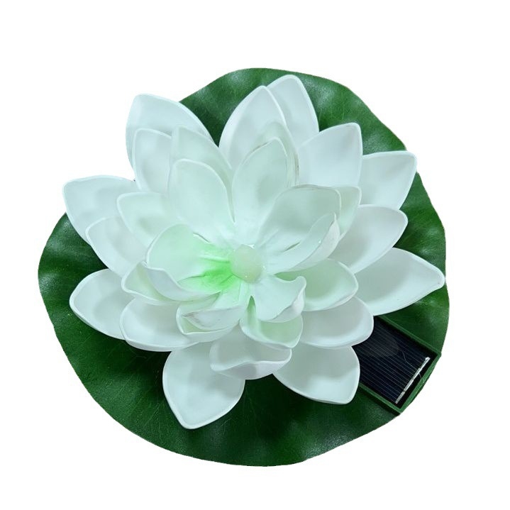 Solarna lampa lotosa za vodnu baštu – dekor s listom lotosa, vanjska kiša otporna LED, 0,5 W, 1,2 V, do 12 sati osvjetljenja