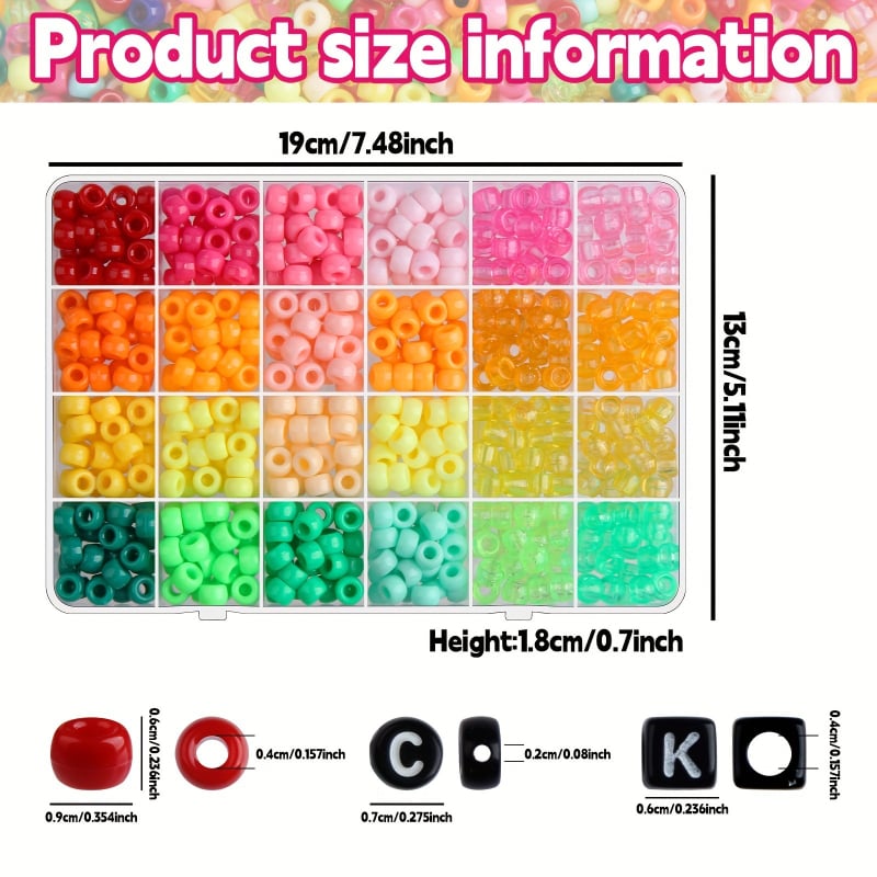 DIY apyrankės karoliukų rinkinys – akriliniai cilindriniai karoliukai ir raidžių karoliukai – medžiaga: plastikas/resinas, cilindrinė forma, alyvos danga