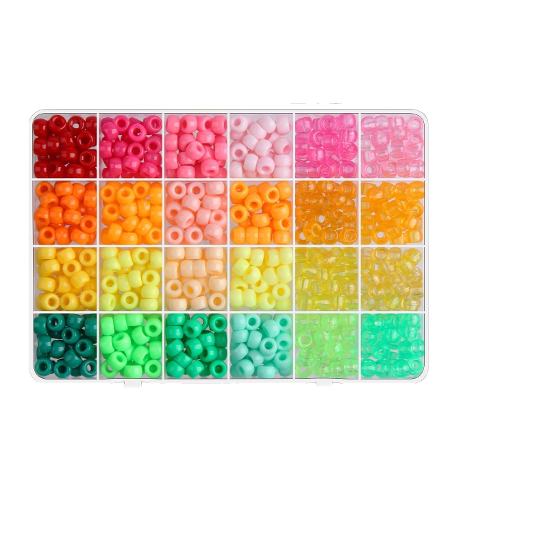 DIY apyrankės karoliukų rinkinys – akriliniai cilindriniai karoliukai ir raidžių karoliukai – medžiaga: plastikas/resinas, cilindrinė forma, alyvos danga