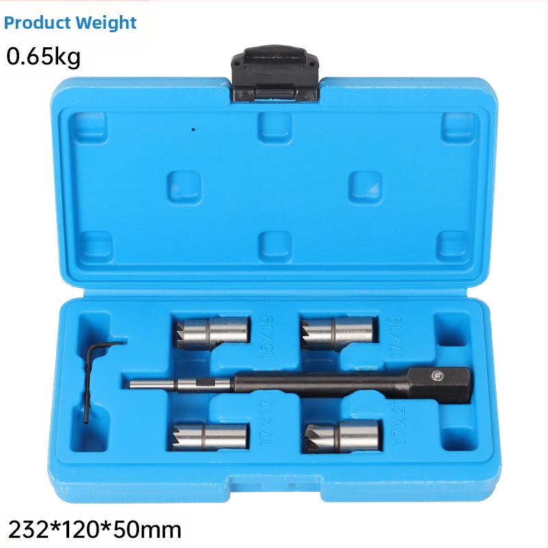 Sada reamerov na čistenie základného dielu vstrekovača na naftu – 6/7/11 dielov; vysokouhlíková oceľ; hmotnosť 0,65 kg; univerzálne použitie