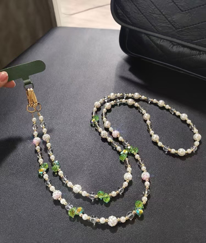 Privešak za telefon - ručno izrađeni ženski modni dodatak; Materijal: umjetni kristal + akril; Stil: ženski; Funkcija: dekoracija