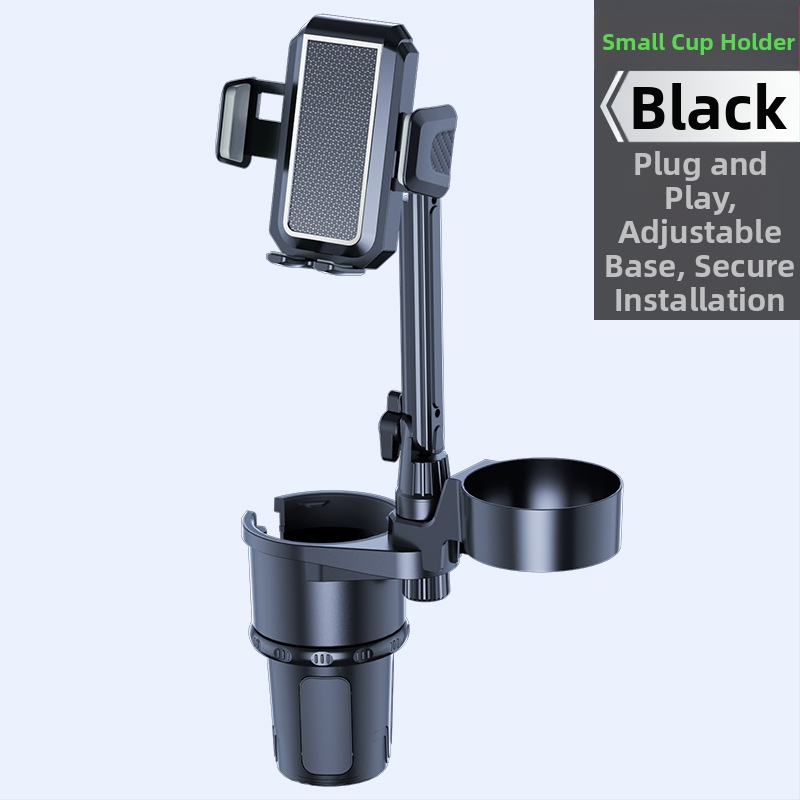 Suport auto pentru pahare cu suport pentru telefon; Universal; ABS; Model 3066-C; Compatibil cu panoul de bord