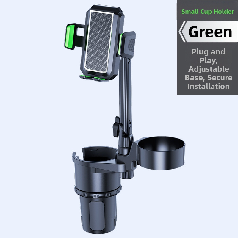 Suport auto pentru pahare cu suport pentru telefon; Universal; ABS; Model 3066-C; Compatibil cu panoul de bord