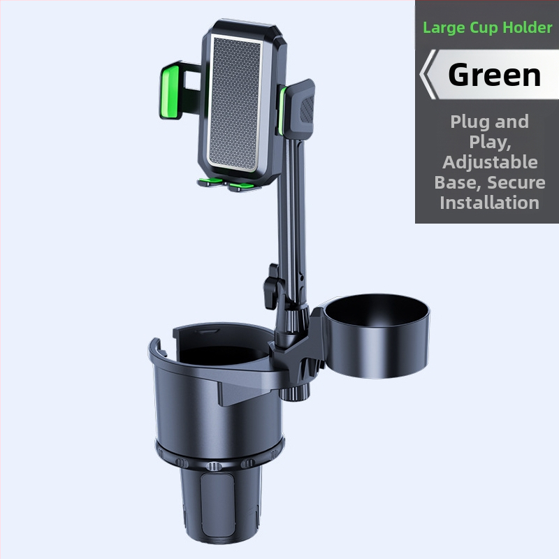 Suport auto pentru pahare cu suport pentru telefon; Universal; ABS; Model 3066-C; Compatibil cu panoul de bord