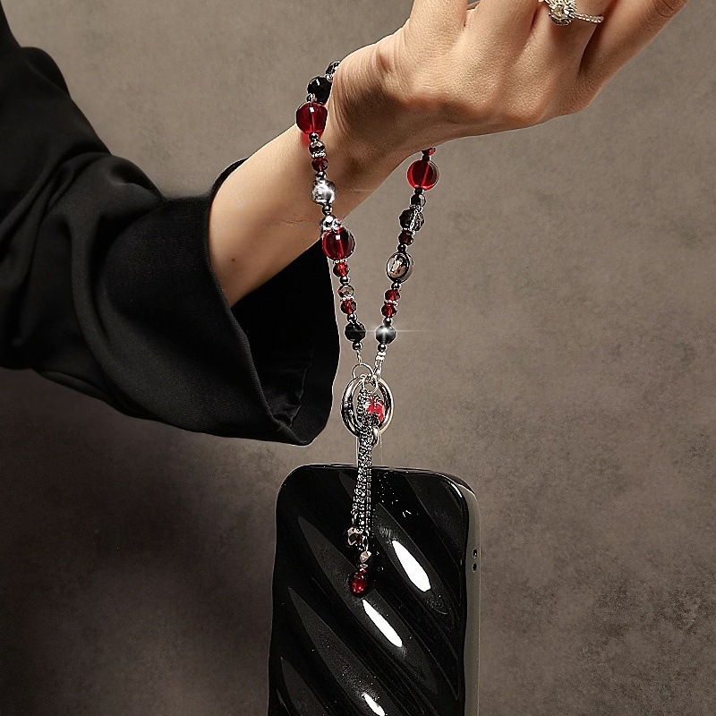 Ručno izrađeno privjesak za mobitel s umjetnim kristalima, PVC užad, metalna kopča