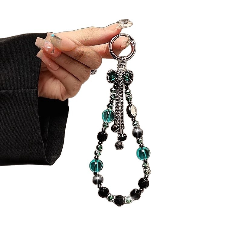 Ručno izrađeno privjesak za mobitel s umjetnim kristalima, PVC užad, metalna kopča