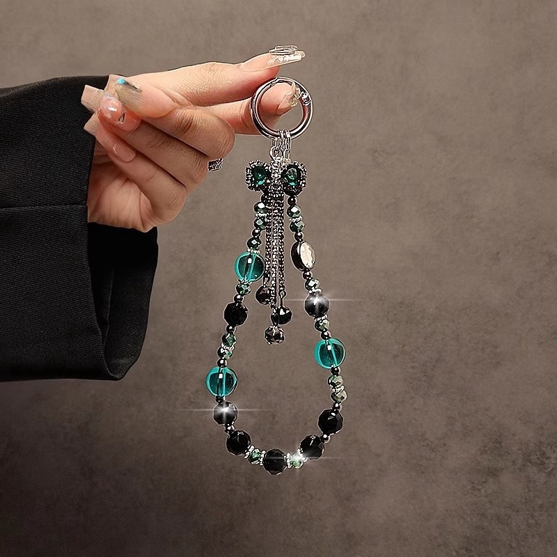 Ručno izrađeno privjesak za mobitel s umjetnim kristalima, PVC užad, metalna kopča