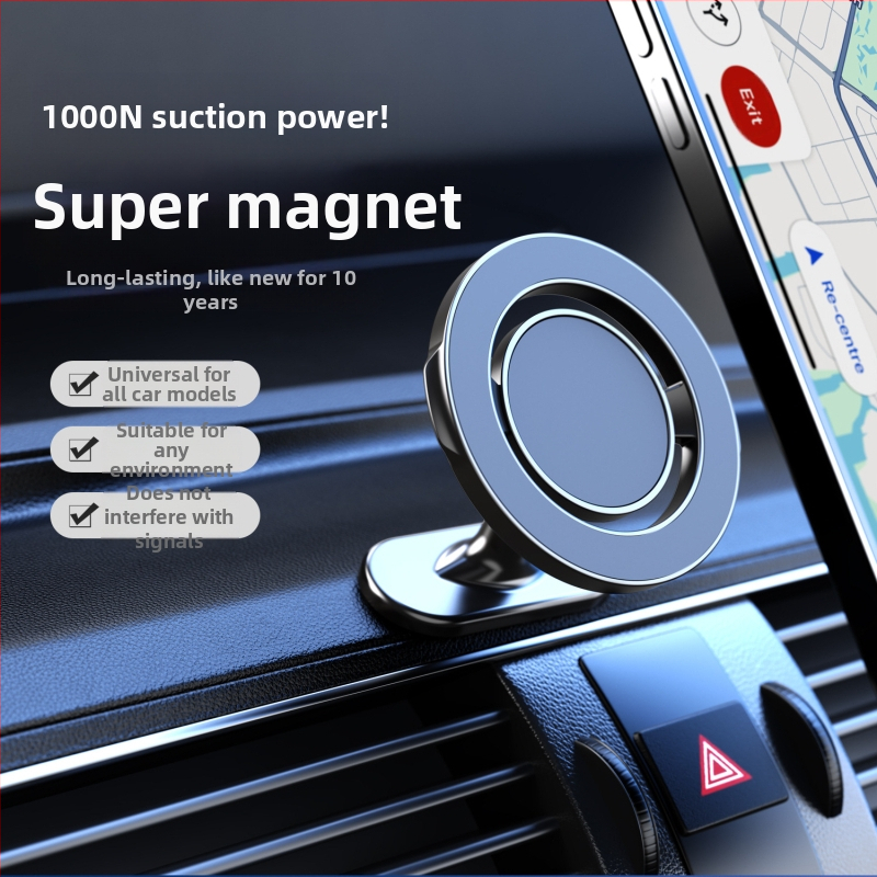 360° otáčajúci držiak na telefón do palubnej dosky auta, lepiaci, skladací a magnetický, prispôsobiteľný