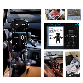 Držač za mobitel u automobilu s gravitacijskim držačem na zračnom otvoru, univerzalni, ABS+PC materijal